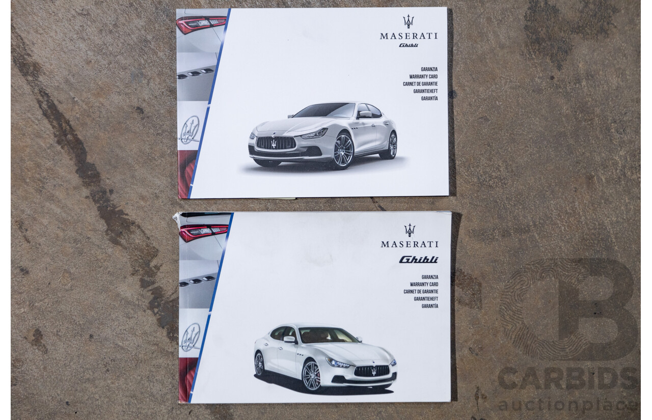 5/2015 Maserati Ghibli D M157 4d Sedan Metallic Black Turbo Diesel V6 3.0L