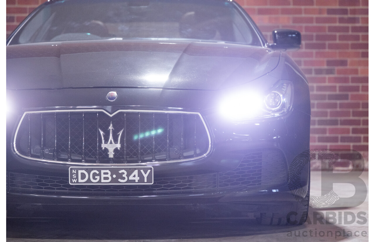 5/2015 Maserati Ghibli D M157 4d Sedan Metallic Black Turbo Diesel V6 3.0L