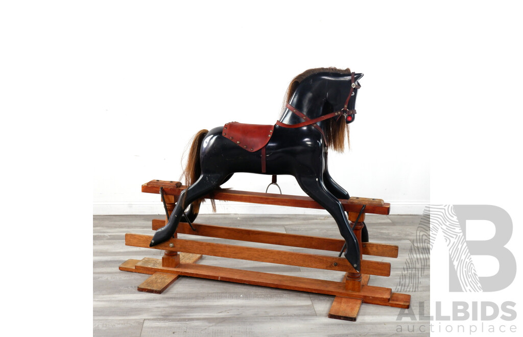 Vintage Painted Slide Rocking Horse
