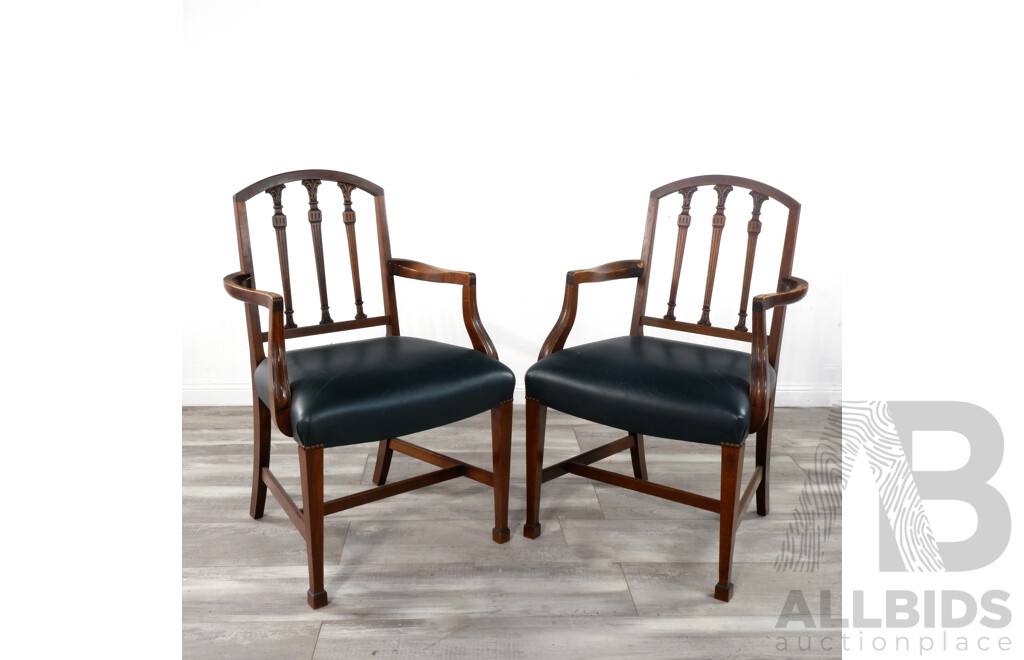 Pair of Victorian Mahogany Carvers