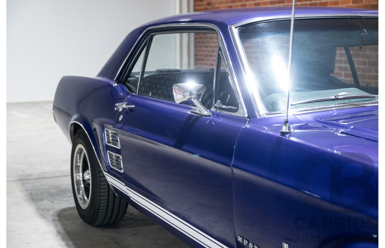 01/1967 Ford Mustang Hardtop 2d Coupe Metallic Blue 289ci V8 4.7L