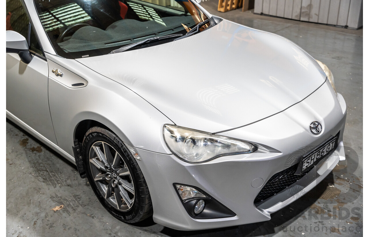 7/2012 Toyota 86 GT ZN6 2d Coupe Metallic Silver 2.0L