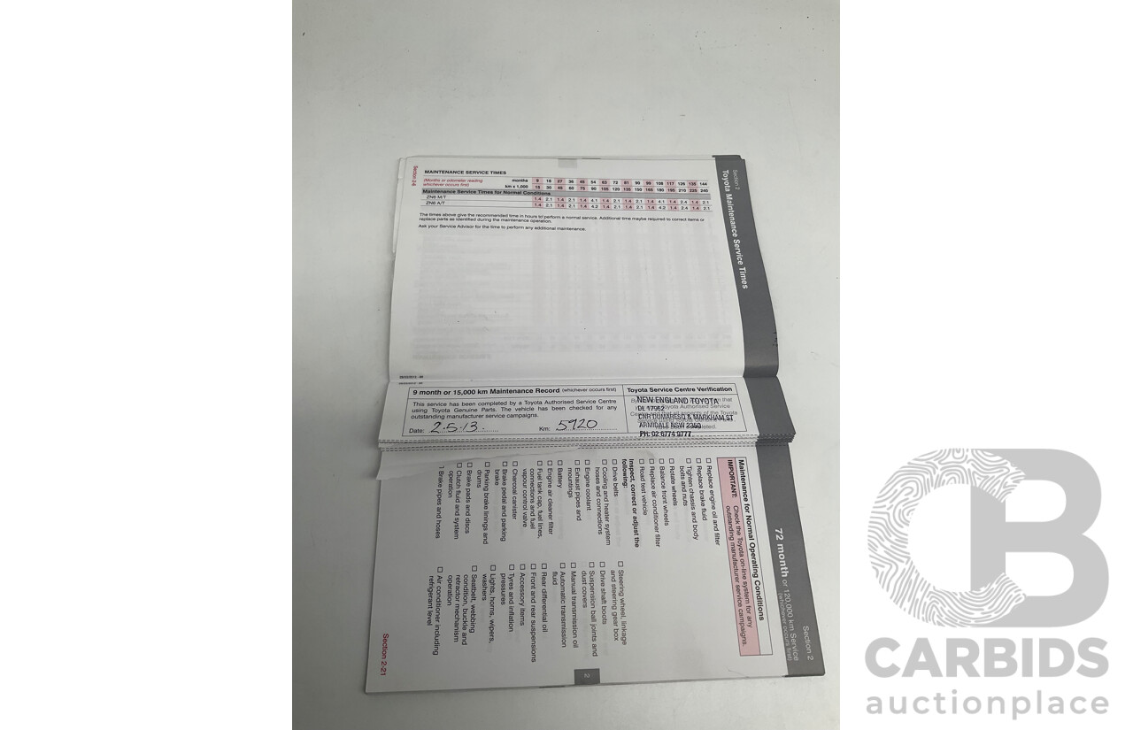 7/2012 Toyota 86 GT ZN6 2d Coupe Metallic Silver 2.0L