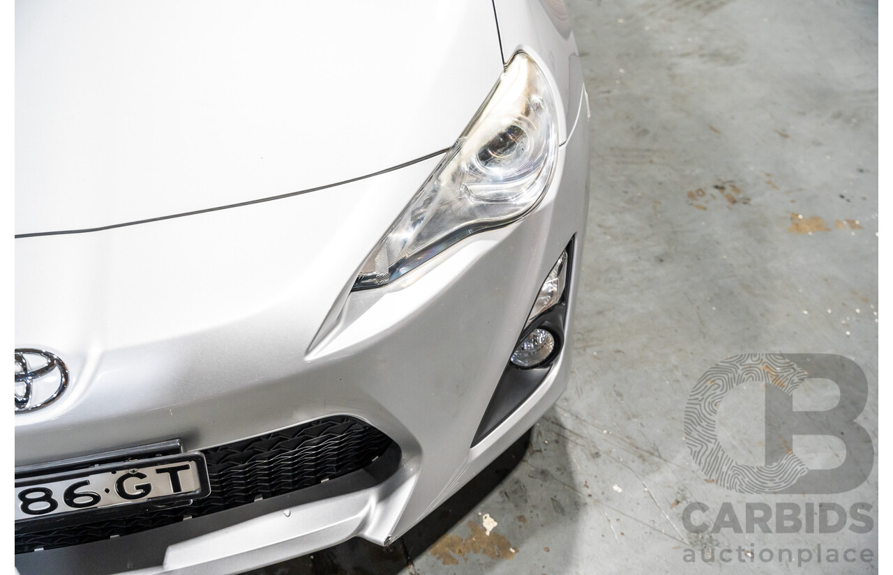 7/2012 Toyota 86 GT ZN6 2d Coupe Metallic Silver 2.0L