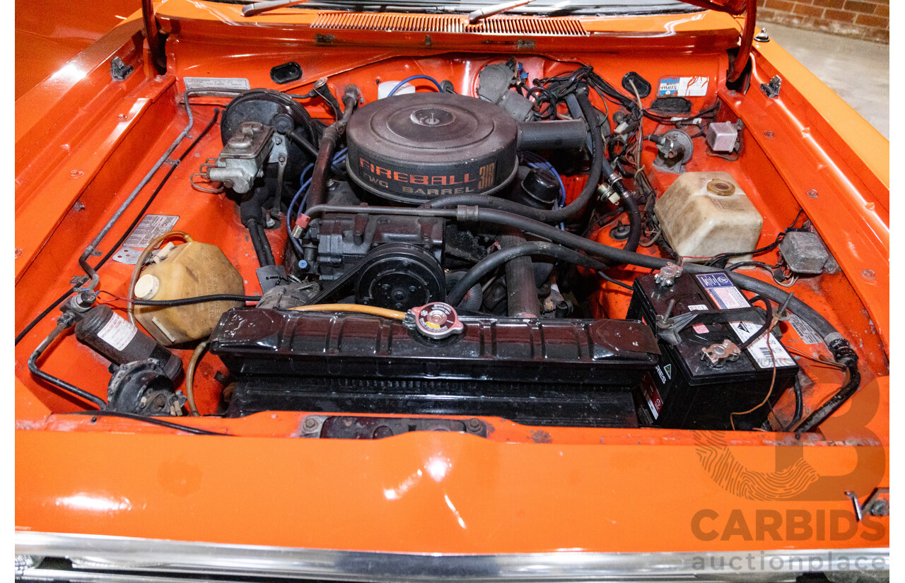 1/1972 Chrysler Valiant Regal 770 VH Hardtop 2d Coupe Hemi Orange 318ci Fireball V8 5.2L - Original Survivor Car