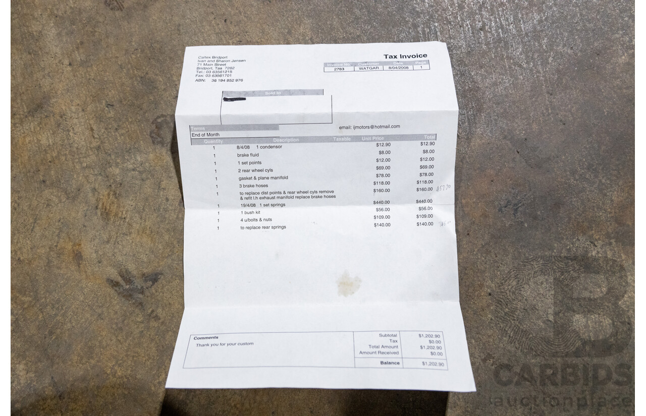 1/1972 Chrysler Valiant Regal 770 VH Hardtop 2d Coupe Hemi Orange 318ci Fireball V8 5.2L - Original Survivor Car