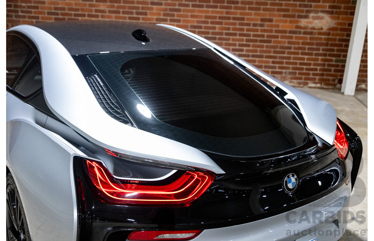 7/2016 BMW i8 Hybrid I12 (AWD) 2d Coupe Iconic Silver Metallic Turbo 1.5L