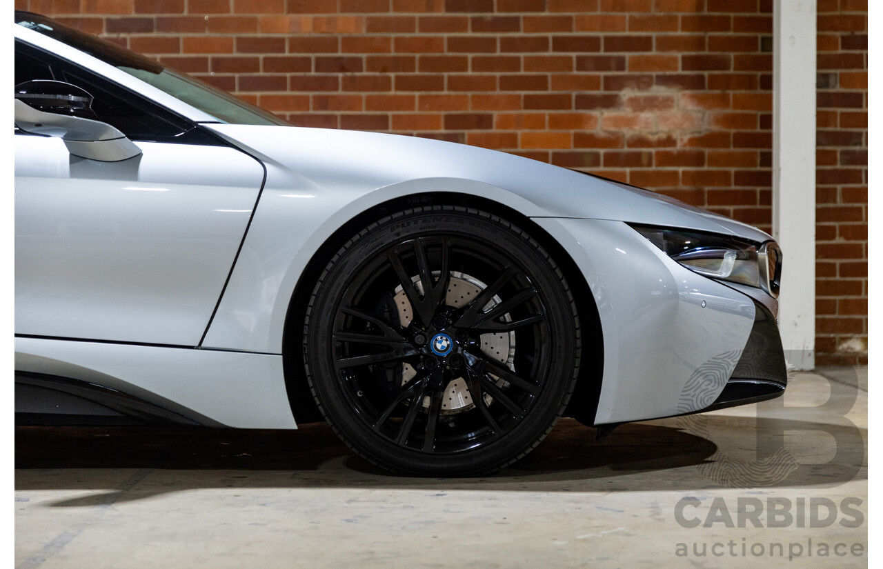 7/2016 BMW i8 Hybrid I12 (AWD) 2d Coupe Iconic Silver Metallic Turbo 1.5L