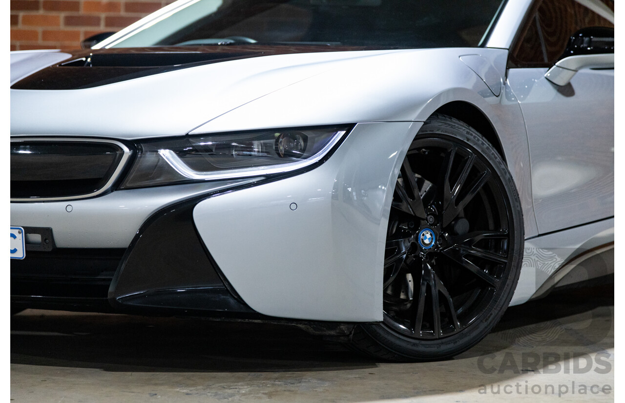 7/2016 BMW i8 Hybrid I12 (AWD) 2d Coupe Iconic Silver Metallic Turbo 1.5L