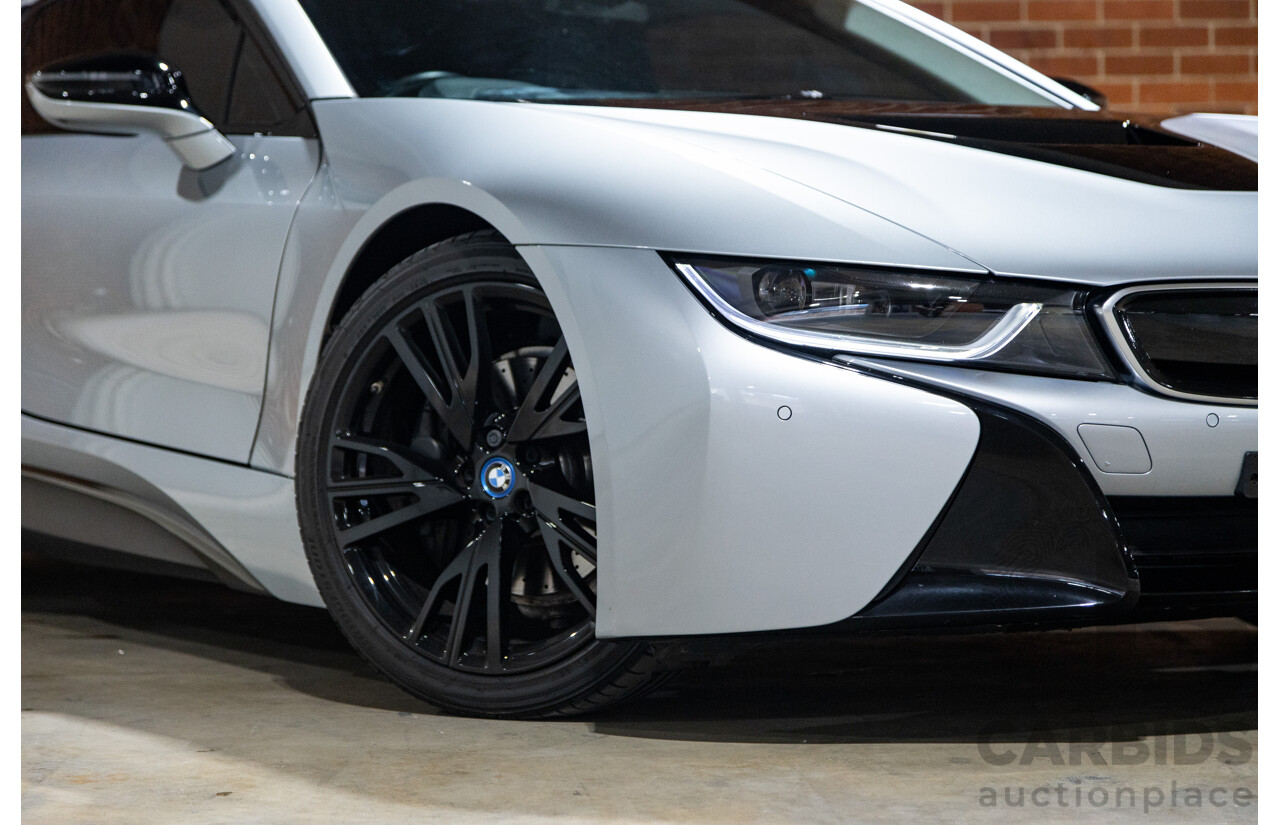 7/2016 BMW i8 Hybrid I12 (AWD) 2d Coupe Iconic Silver Metallic Turbo 1.5L