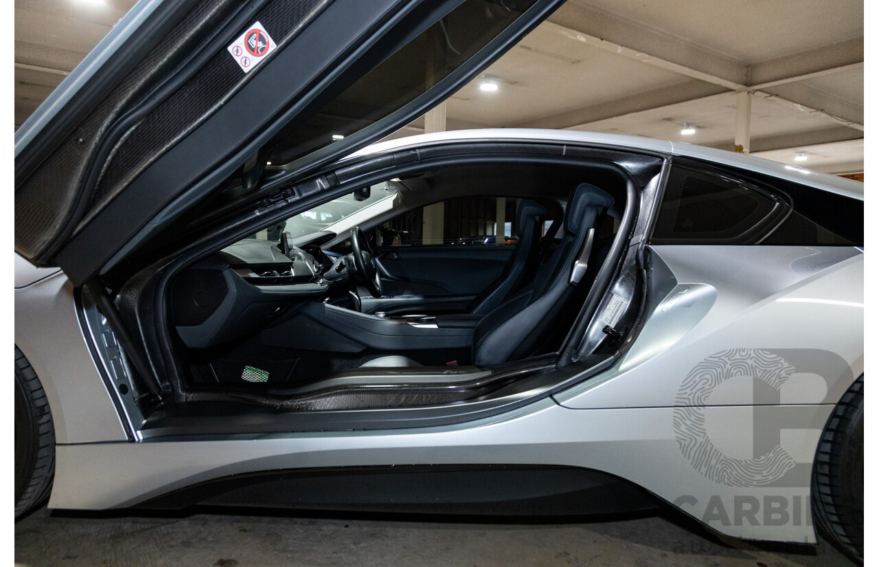 7/2016 BMW i8 Hybrid I12 (AWD) 2d Coupe Iconic Silver Metallic Turbo 1.5L