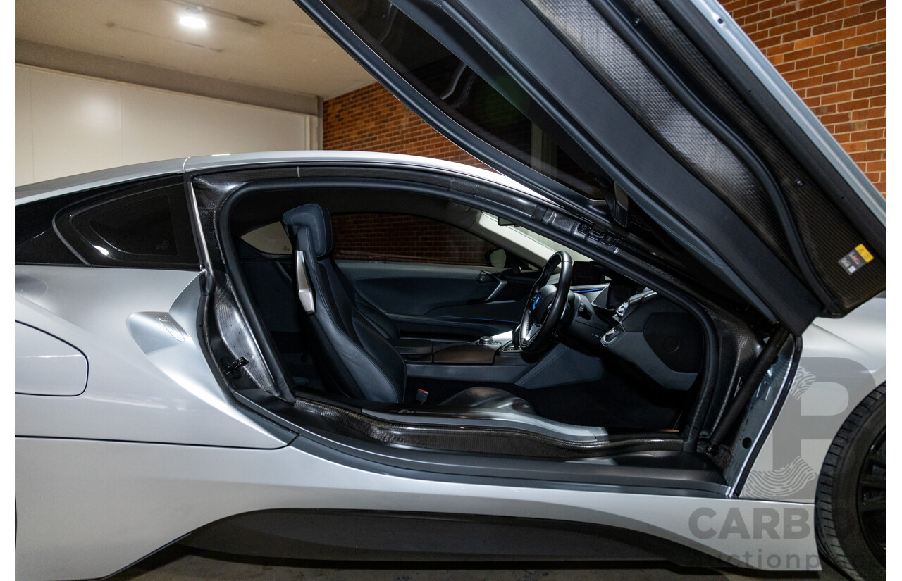 7/2016 BMW i8 Hybrid I12 (AWD) 2d Coupe Iconic Silver Metallic Turbo 1.5L