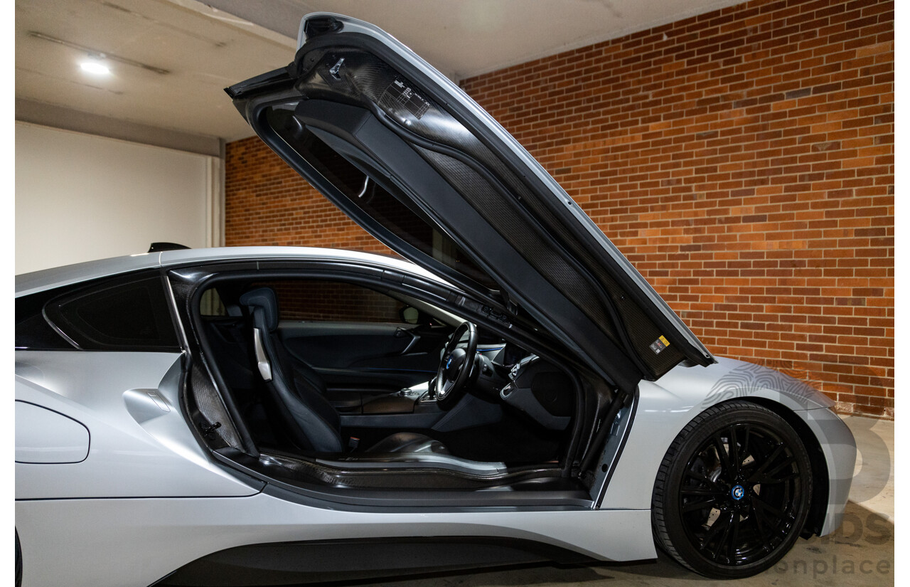 7/2016 BMW i8 Hybrid I12 (AWD) 2d Coupe Iconic Silver Metallic Turbo 1.5L