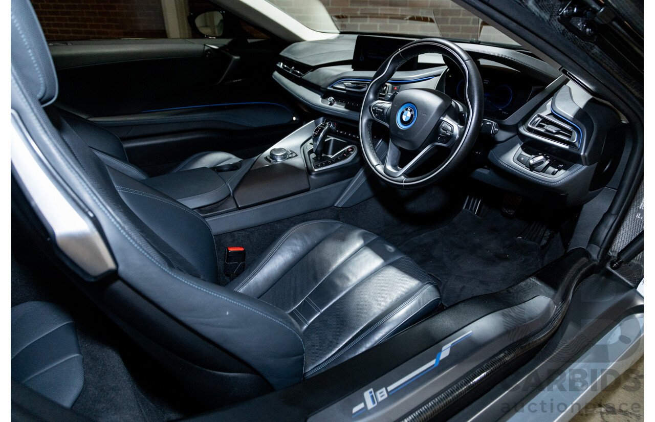 7/2016 BMW i8 Hybrid I12 (AWD) 2d Coupe Iconic Silver Metallic Turbo 1.5L