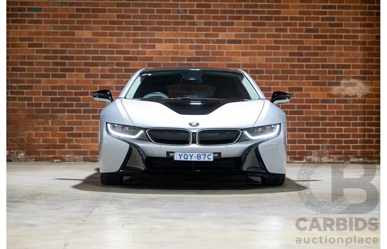 7/2016 BMW i8 Hybrid I12 (AWD) 2d Coupe Iconic Silver Metallic Turbo 1.5L