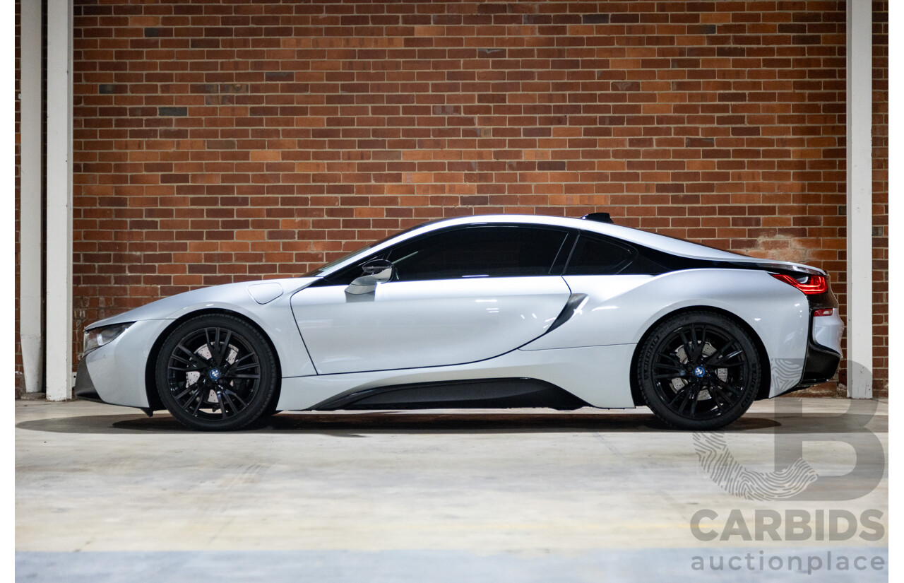 7/2016 BMW i8 Hybrid I12 (AWD) 2d Coupe Iconic Silver Metallic Turbo 1.5L