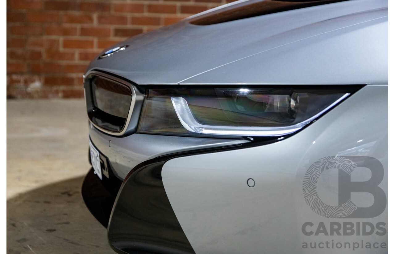 7/2016 BMW i8 Hybrid I12 (AWD) 2d Coupe Iconic Silver Metallic Turbo 1.5L