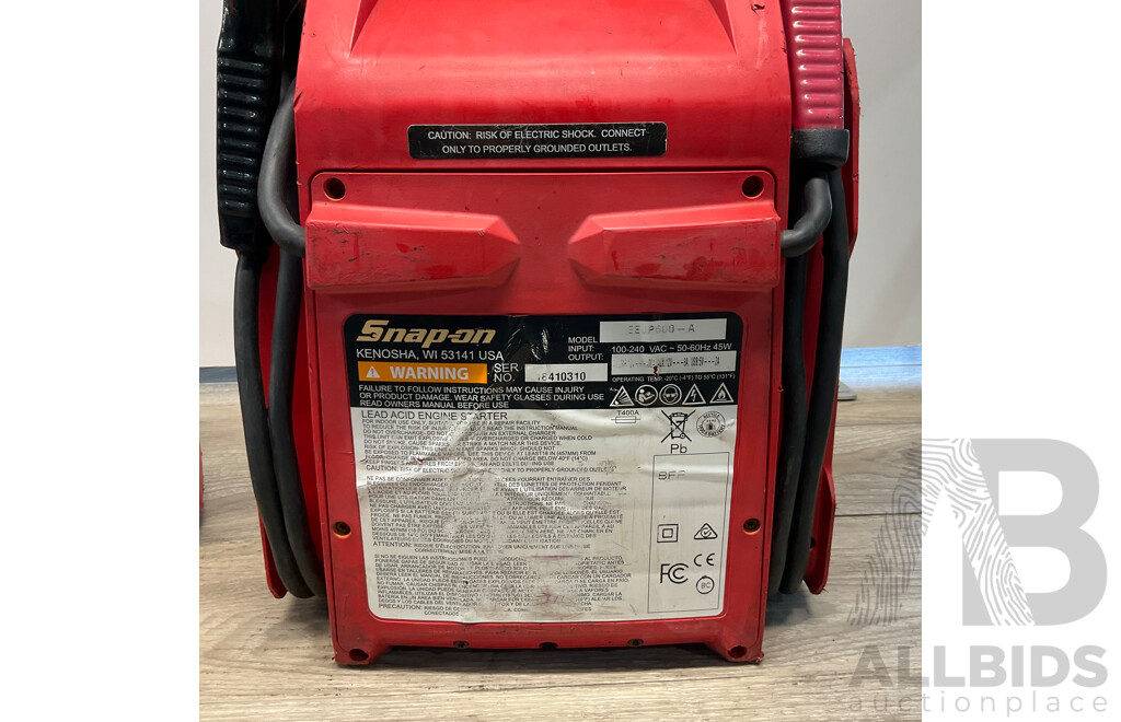 Snap on Jump Starter 12V Lead-Acid EEJP600 - Lot of 2