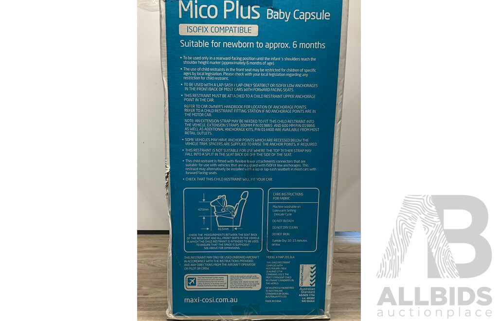 MAXI-COSI Miso Plus Baby Capsule - ORP$389.00