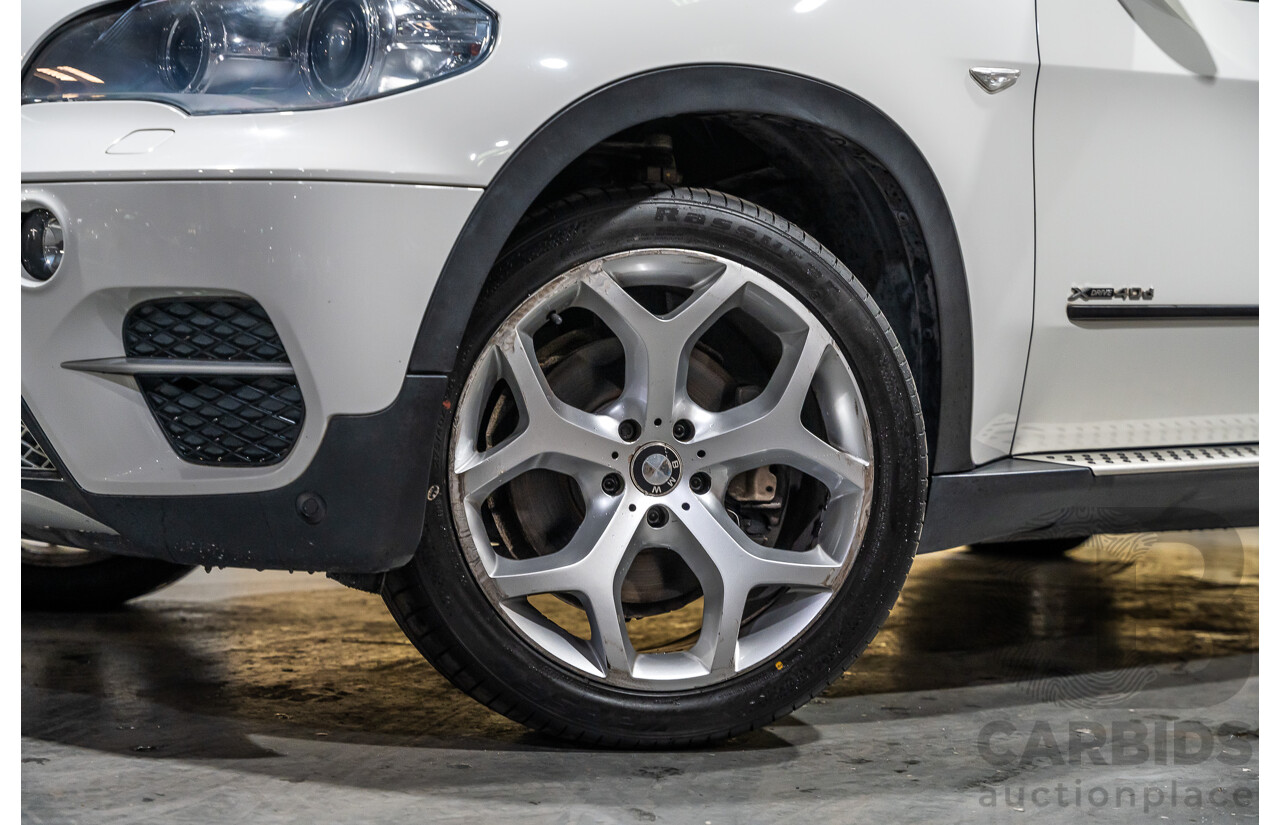 7/2010 BMW X5 Xdrive 40d Sport E70 (4x4) MY10 4d Wagon White Twin Turbo Diesel 3.0L