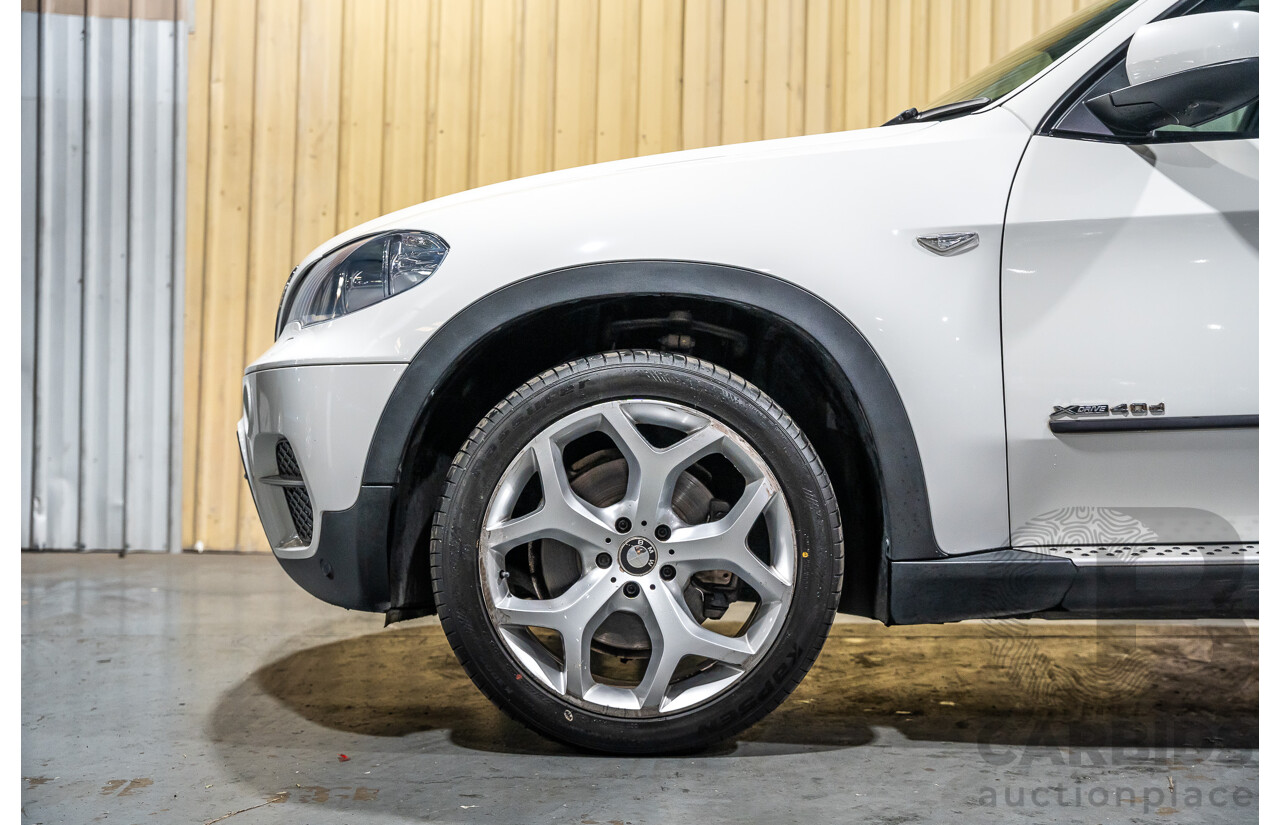 7/2010 BMW X5 Xdrive 40d Sport E70 (4x4) MY10 4d Wagon White Twin Turbo Diesel 3.0L