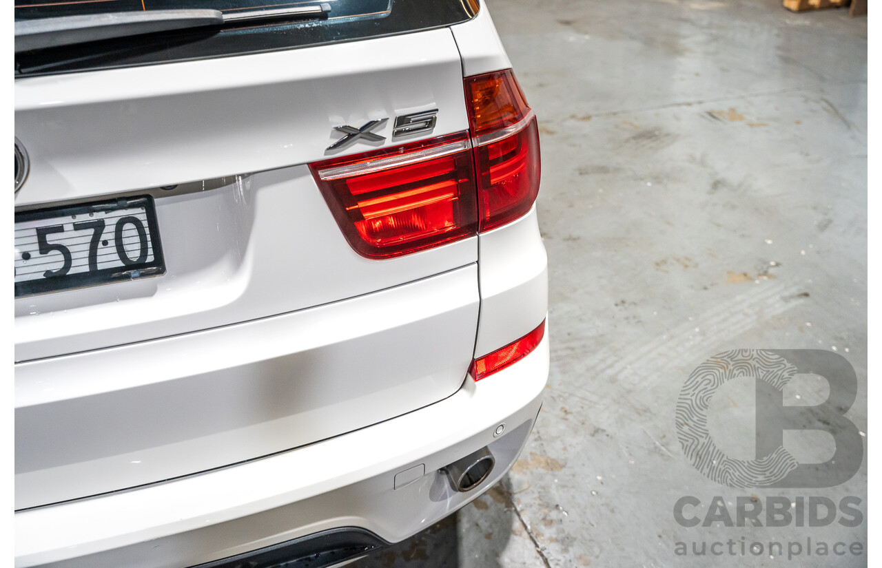 7/2010 BMW X5 Xdrive 40d Sport E70 (4x4) MY10 4d Wagon White Twin Turbo Diesel 3.0L