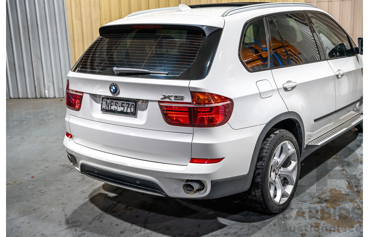 7/2010 BMW X5 Xdrive 40d Sport E70 (4x4) MY10 4d Wagon White Twin Turbo Diesel 3.0L