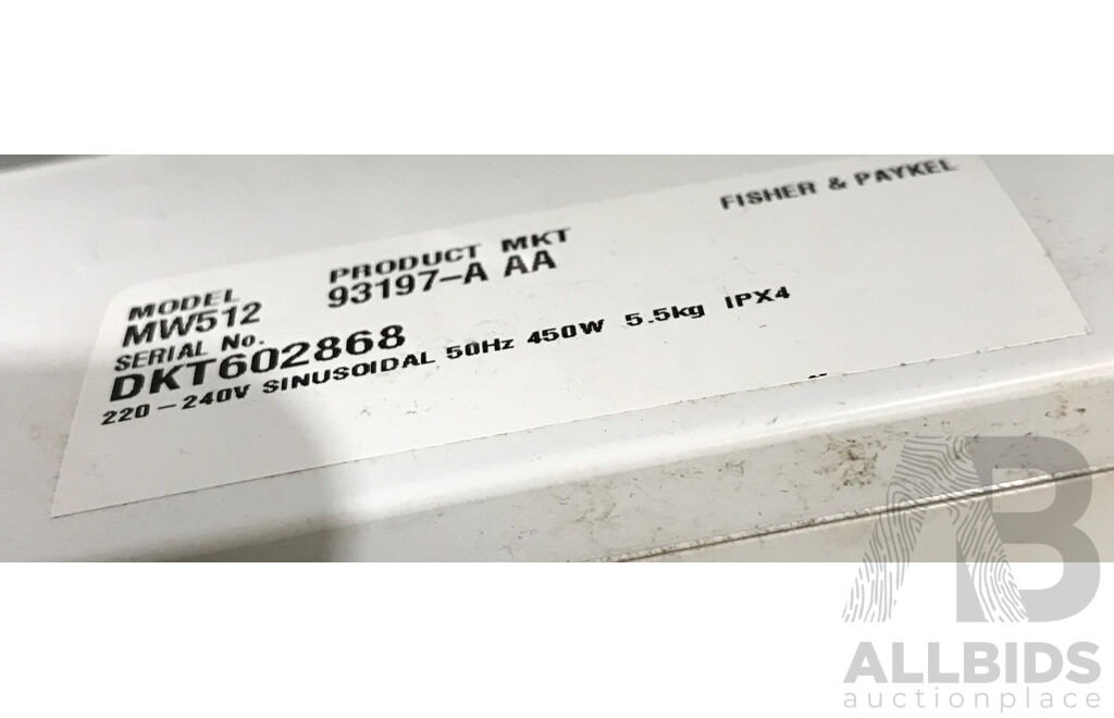 Fisher & Paykel (MW512) 5.5kg Top Loader Washing Machine