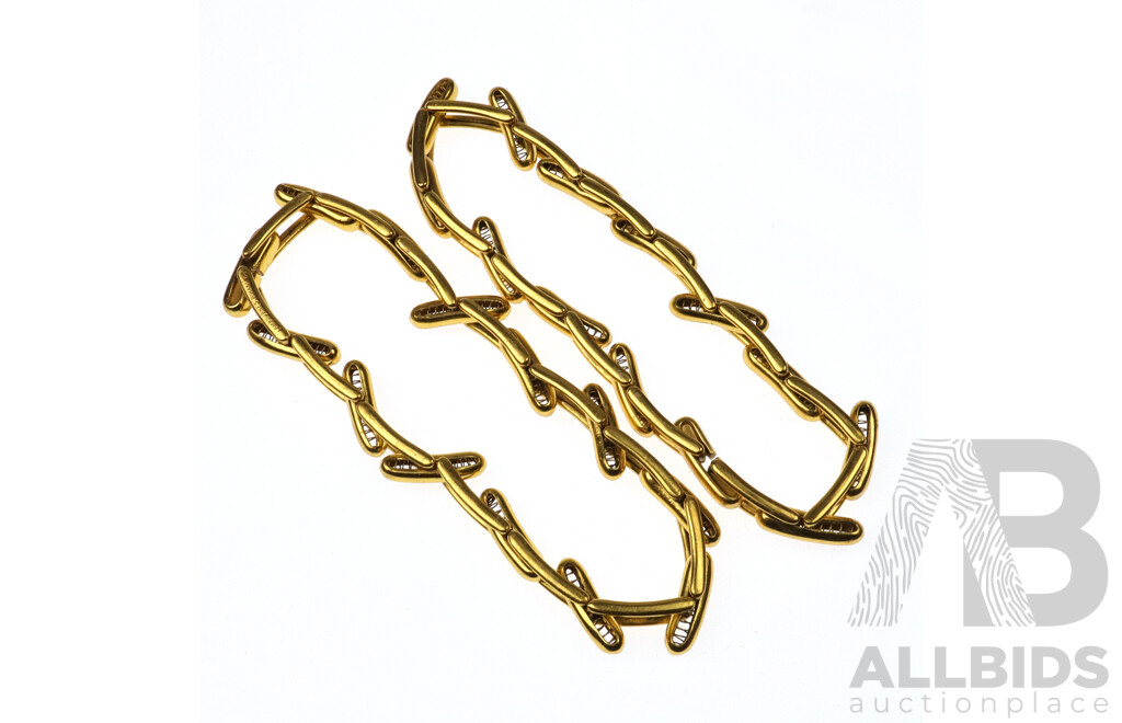 Vintage Lambournes Mens Garter Armbands Brass Sprung 1950's Hallmarked Birmingham 55 - Excellent Condition