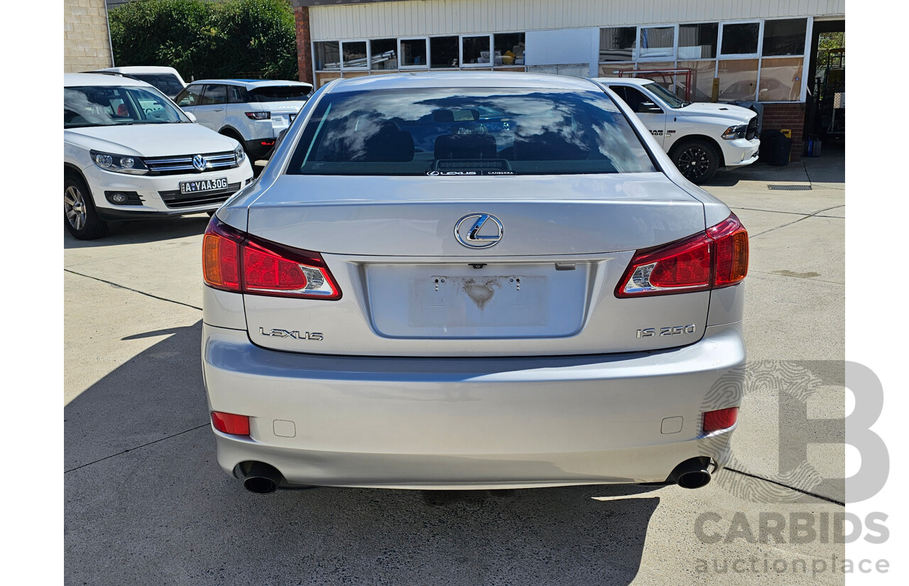1/2009 Lexus Is250 Prestige GSE20R 08 UPGRADE 4d Sedan Silver Or Chrome 2.5L