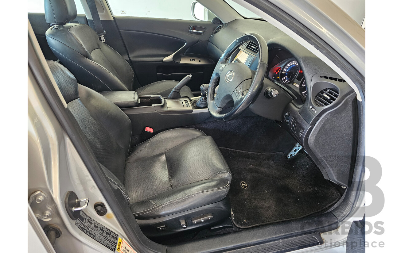 1/2009 Lexus Is250 Prestige GSE20R 08 UPGRADE 4d Sedan Silver Or Chrome 2.5L