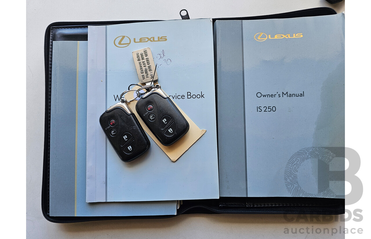 1/2009 Lexus Is250 Prestige GSE20R 08 UPGRADE 4d Sedan Silver Or Chrome 2.5L