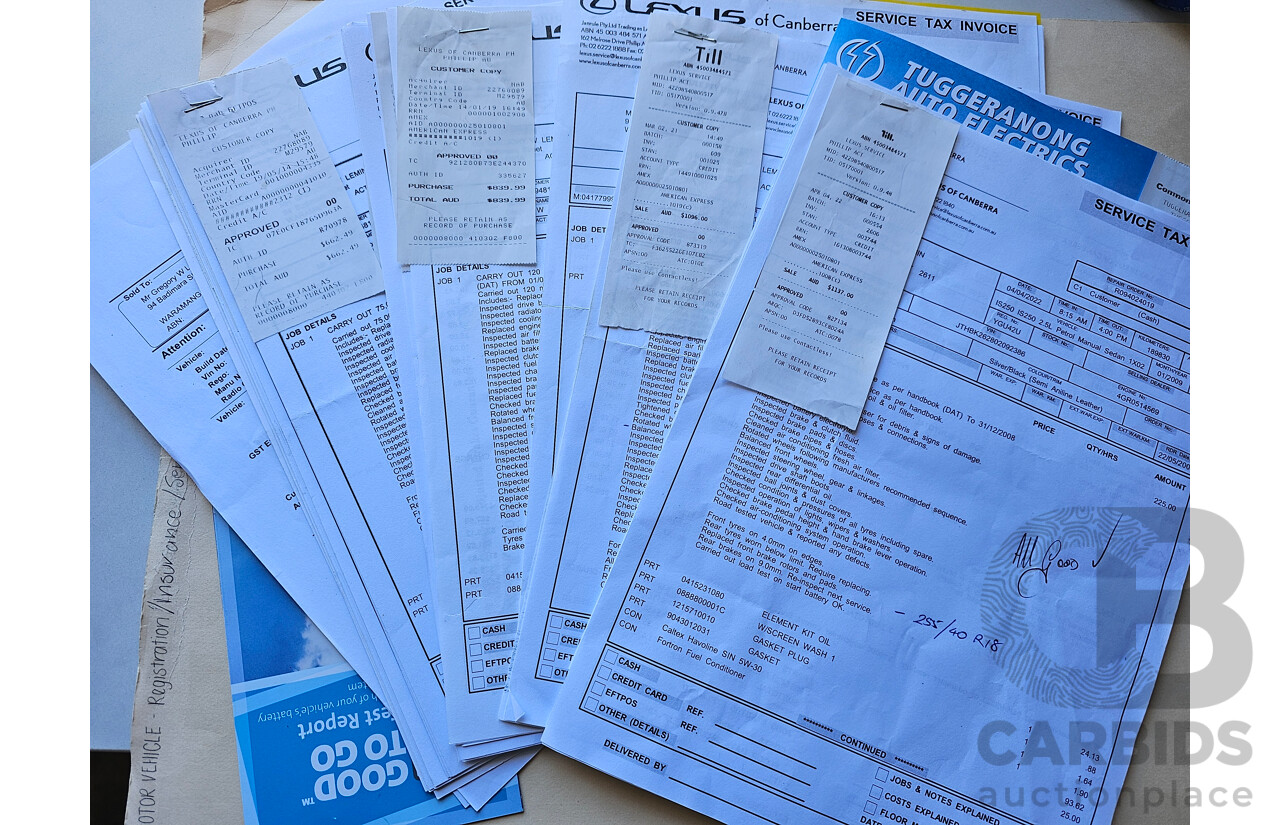 1/2009 Lexus Is250 Prestige GSE20R 08 UPGRADE 4d Sedan Silver Or Chrome 2.5L