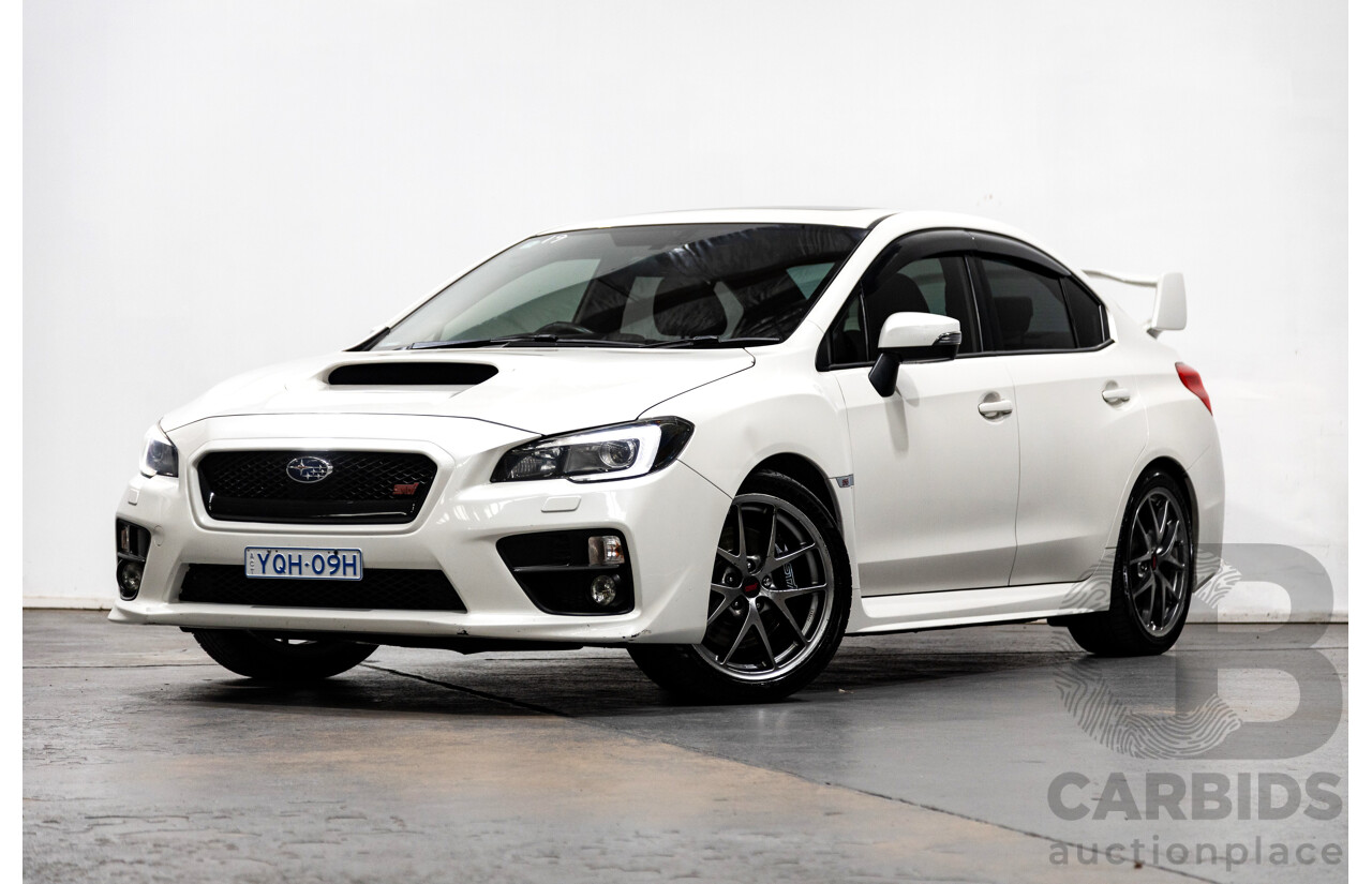 2/2015 Subaru WRX STI Premium (AWD) MY15 4d Sedan Pearl White Turbo 2.5L