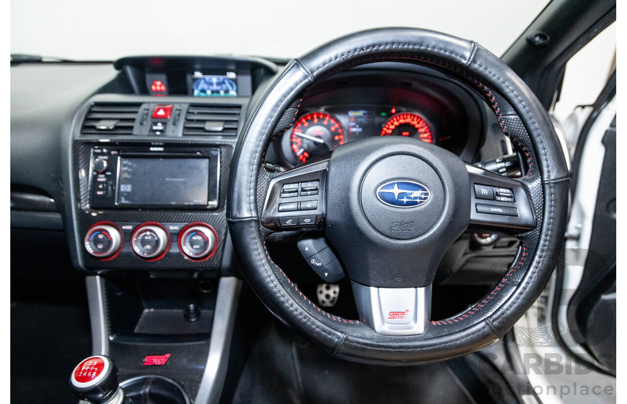 2/2015 Subaru WRX STI Premium (AWD) MY15 4d Sedan Pearl White Turbo 2.5L