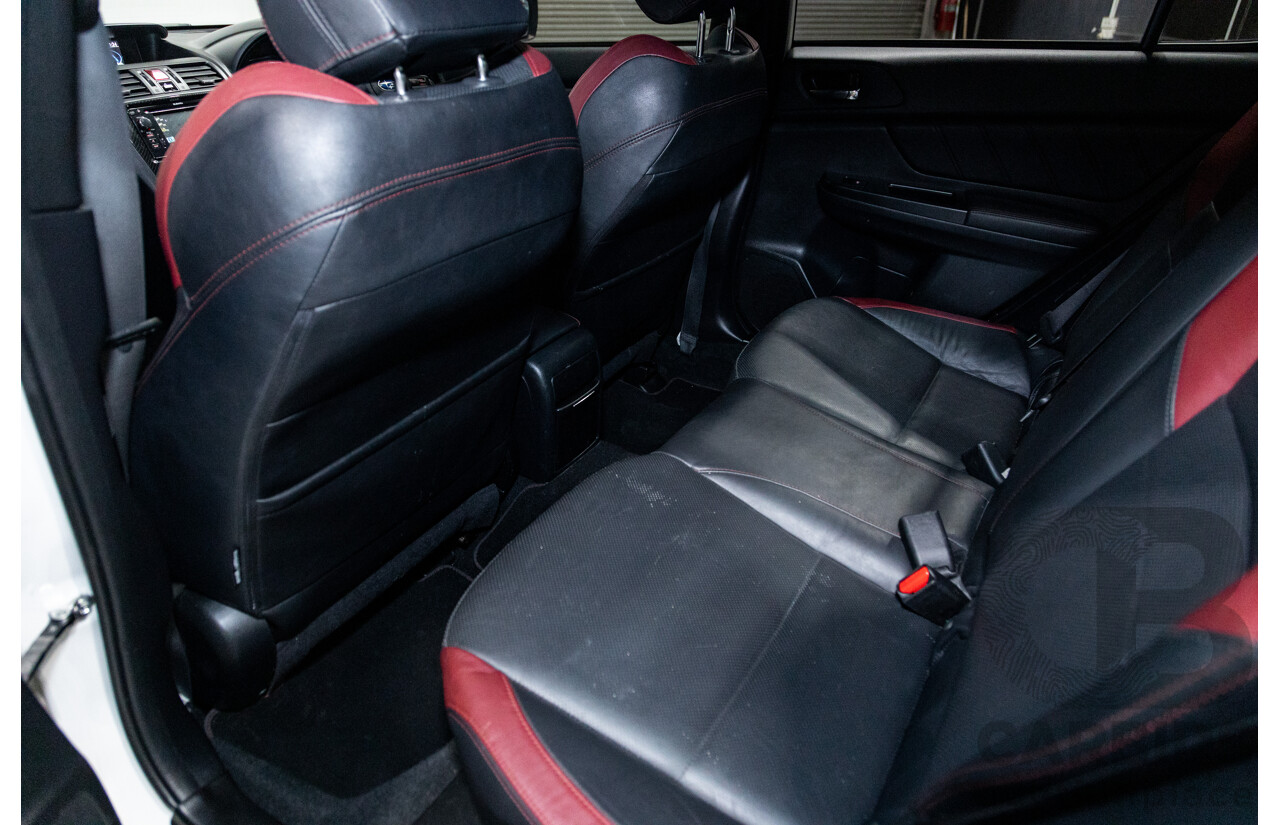 2/2015 Subaru WRX STI Premium (AWD) MY15 4d Sedan Pearl White Turbo 2.5L