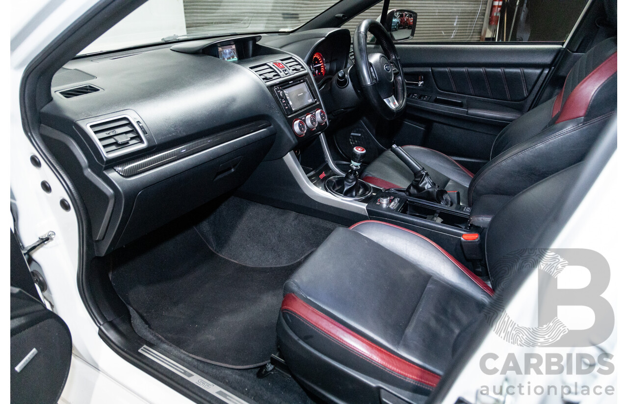 2/2015 Subaru WRX STI Premium (AWD) MY15 4d Sedan Pearl White Turbo 2.5L