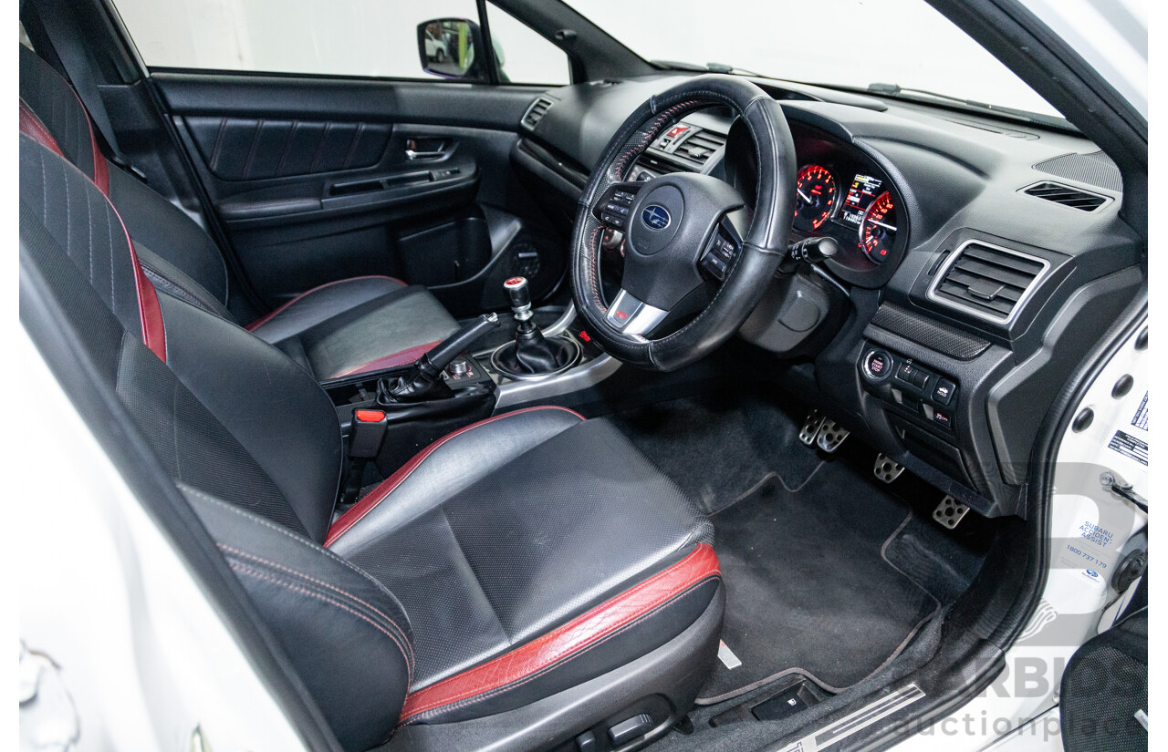 2/2015 Subaru WRX STI Premium (AWD) MY15 4d Sedan Pearl White Turbo 2.5L