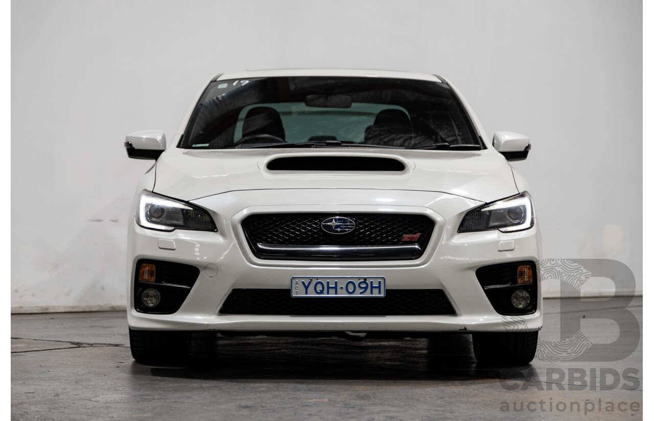 2/2015 Subaru WRX STI Premium (AWD) MY15 4d Sedan Pearl White Turbo 2.5L