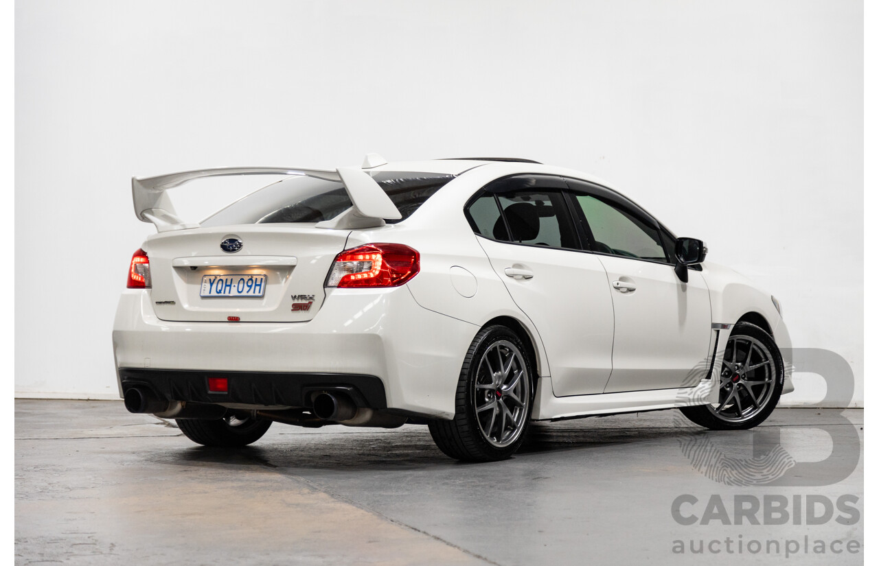 2/2015 Subaru WRX STI Premium (AWD) MY15 4d Sedan Pearl White Turbo 2.5L