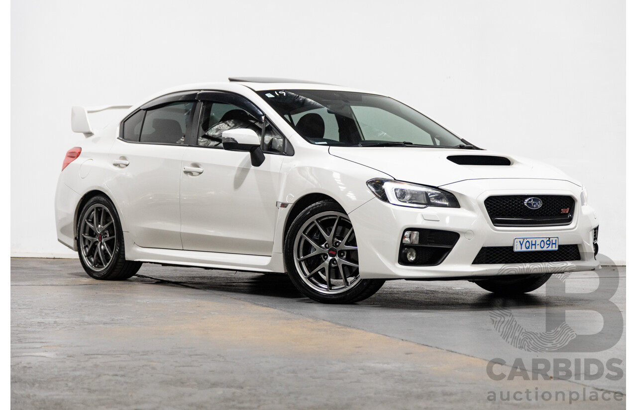 2/2015 Subaru WRX STI Premium (AWD) MY15 4d Sedan Pearl White Turbo 2.5L