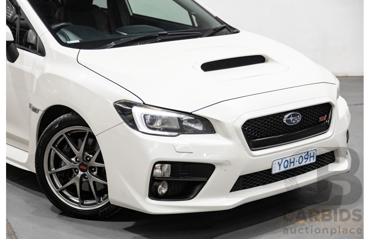 2/2015 Subaru WRX STI Premium (AWD) MY15 4d Sedan Pearl White Turbo 2.5L