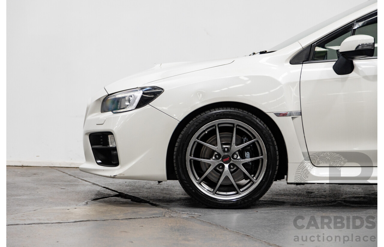 2/2015 Subaru WRX STI Premium (AWD) MY15 4d Sedan Pearl White Turbo 2.5L