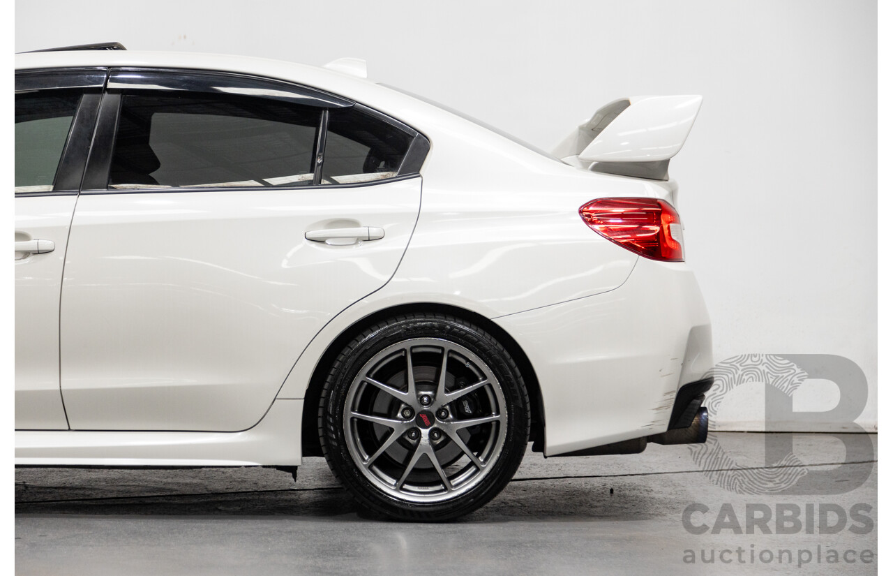 2/2015 Subaru WRX STI Premium (AWD) MY15 4d Sedan Pearl White Turbo 2.5L