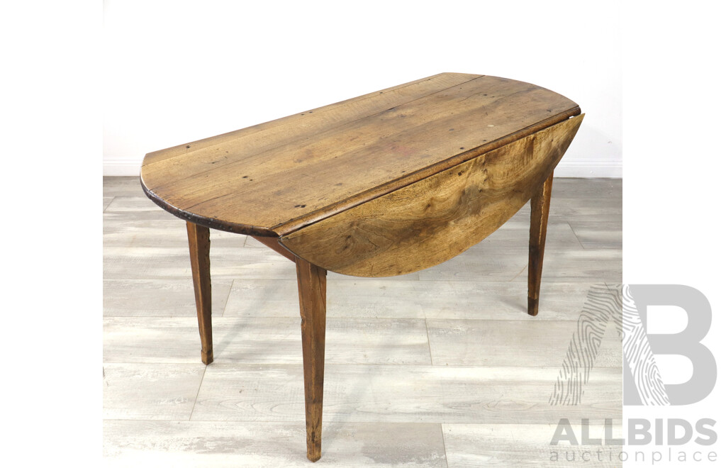 Georgian Oak Drop Side Table