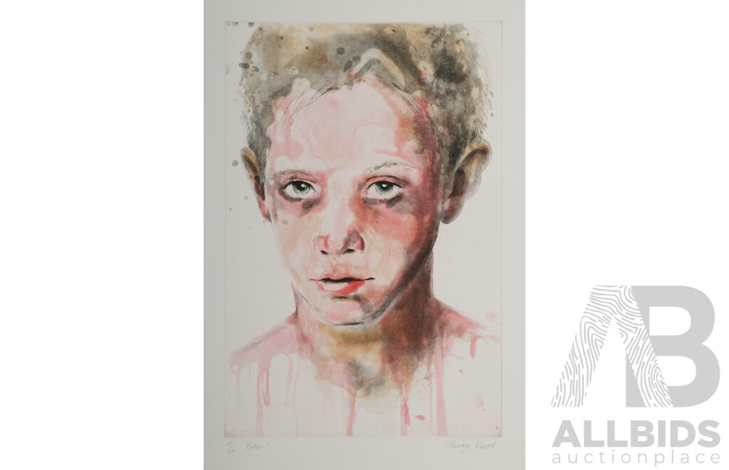 Cherry Hood (b.1950), Peter, Coloured Etching 