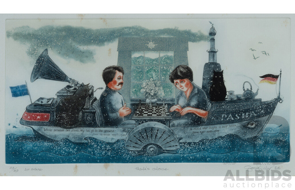 Gary Tricker (New Zealand b.1938), Three Colour Etchings (3) 