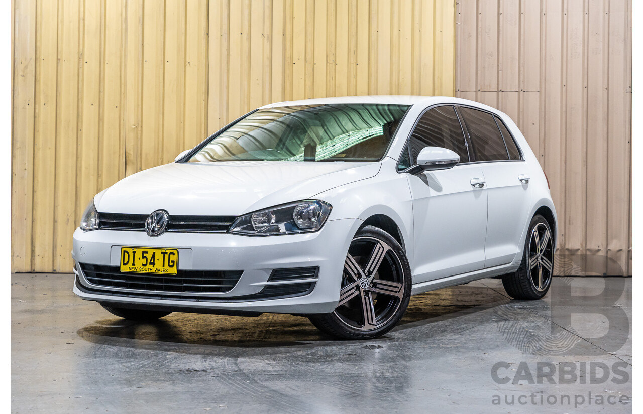 6/2015 Volkswagen Golf 90 TSI MK7 MY15 5d Hatchback White Turbo 1.4L