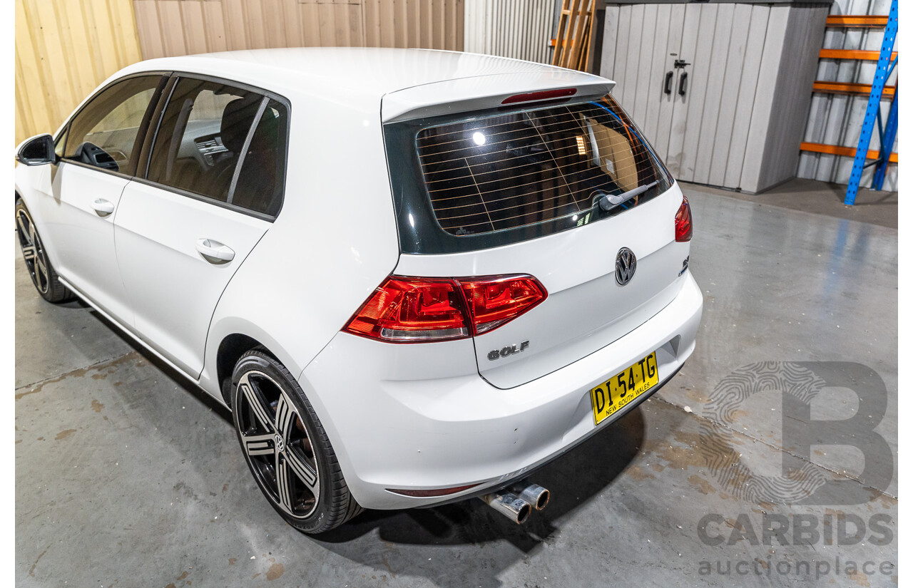 6/2015 Volkswagen Golf 90 TSI MK7 MY15 5d Hatchback White Turbo 1.4L