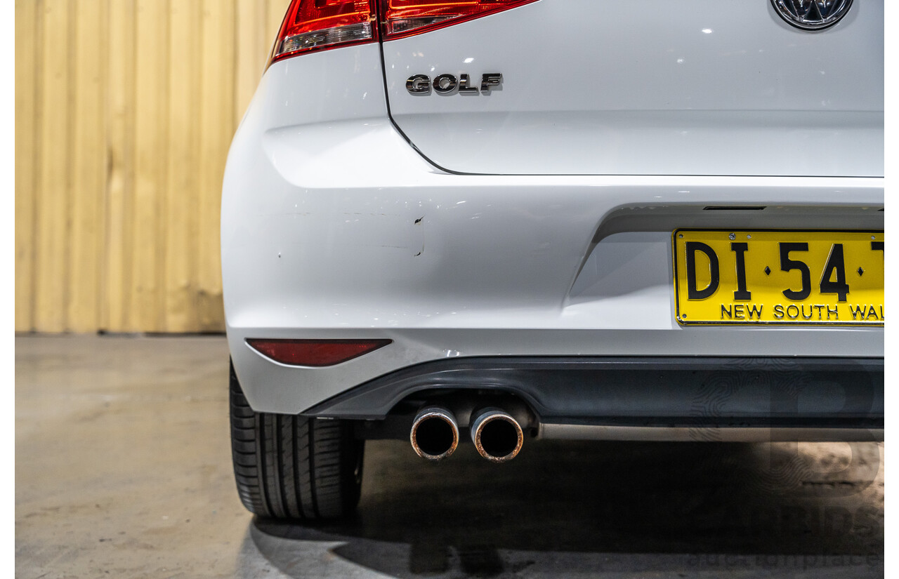 6/2015 Volkswagen Golf 90 TSI MK7 MY15 5d Hatchback White Turbo 1.4L